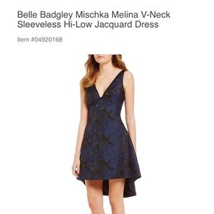 NWT Belle by Badgley Mischka high lo dress